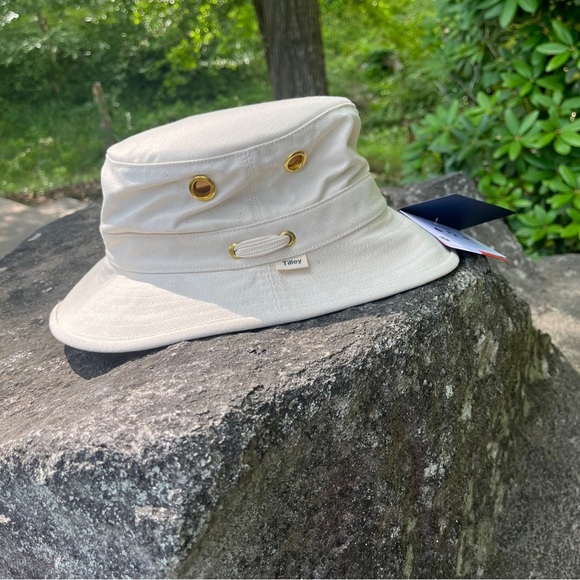 Tilley ICON T1 buck hat UPF50+ sun protection ties on floats cotton Sz M 7 1/8 - Picture 3 of 14